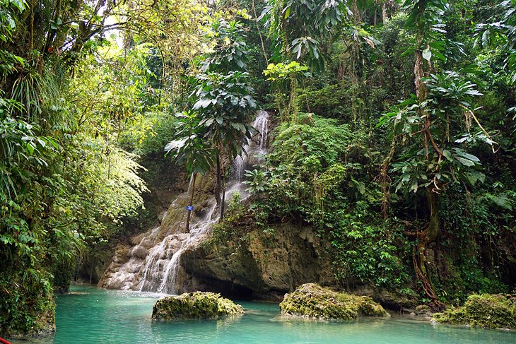 Somerset Falls in Portland Parish, Jamaica