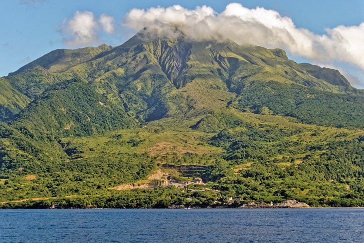 Cloud capped Mount Pelée