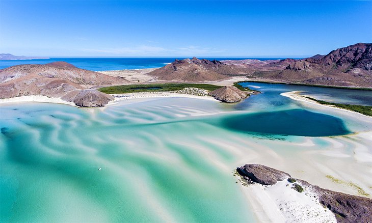 Aerial view of Balandra Beach