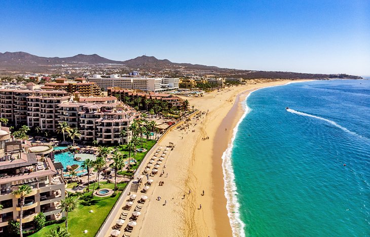 Aerial view of Medano Beach, Cabo San Lucas