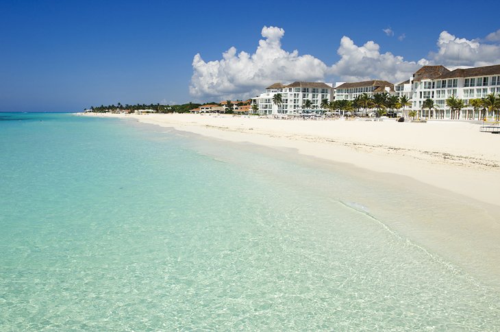 Crystal clear water at Playa del Carmen