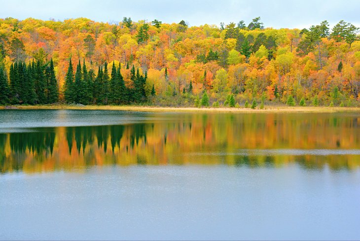 Autumn colors on Josephine Lake, Itasca State Park