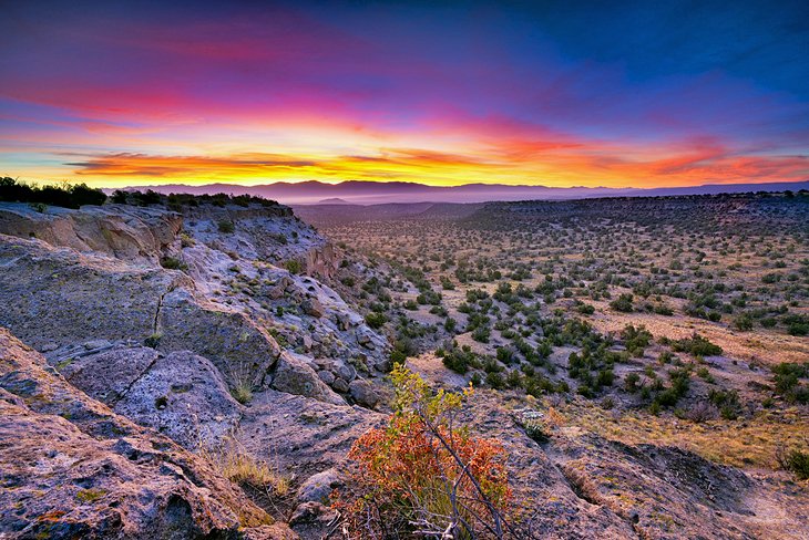 Sunrise over the Bandelier National Monument