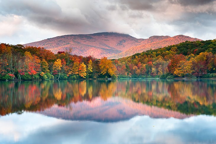 Price Lake and Grandfather Mountain on the Blue Ridge Parkway