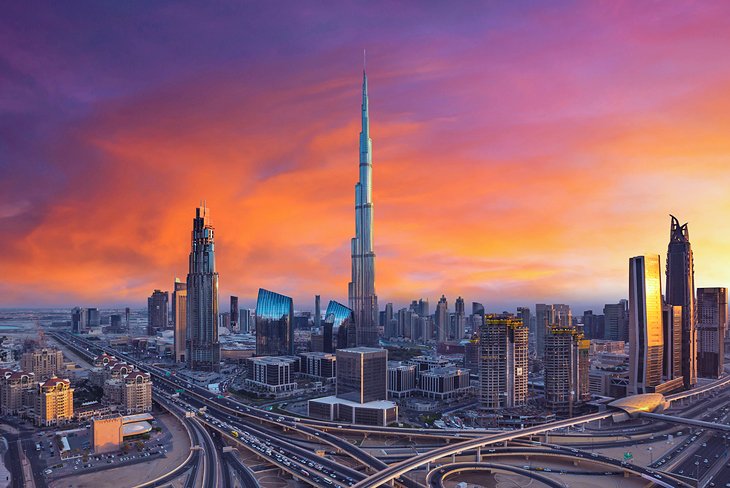 Burj Khalifa at sunset