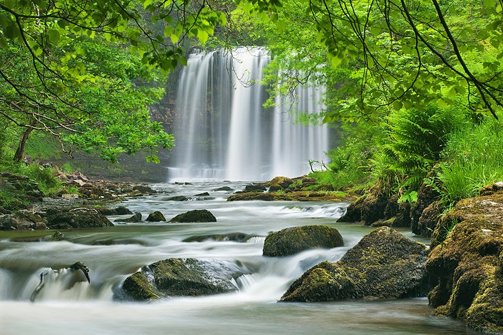 Sgwd yr Eira Waterfall in Brecon Beacons National Park