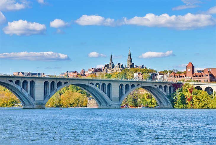 The Key Bridge and Georgetown University