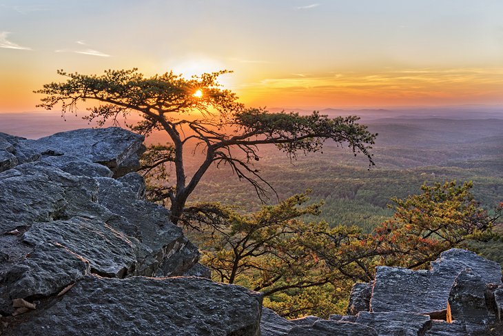 Cheaha Overlook at sunset