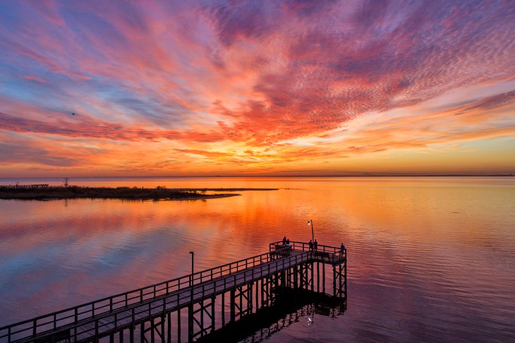 Daphne Bayfront Park Pier at sunset