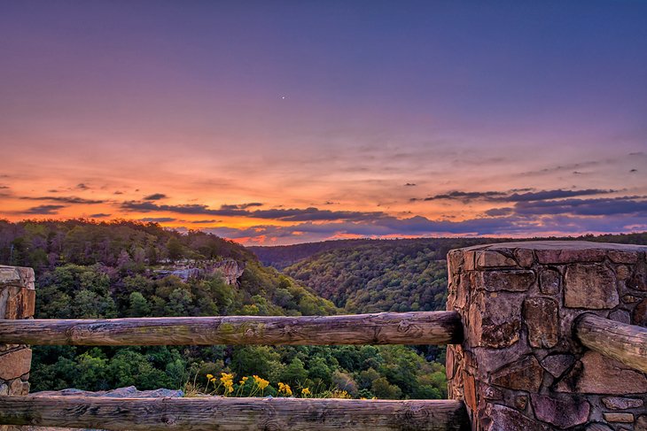 Little River Canyon at sunset