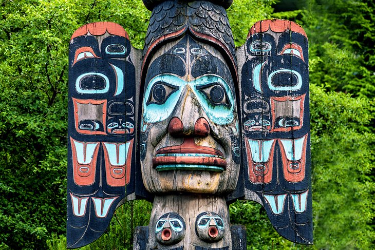 Totem pole in Ketchikan