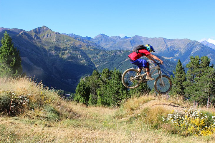 Mountain biker enjoying Vallnord