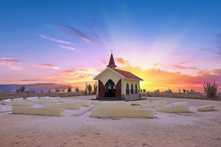 Chapelle Alto Vista au coucher du soleil