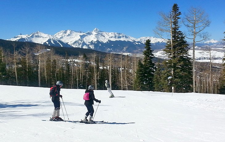 Skiers at Telluride Ski Resort