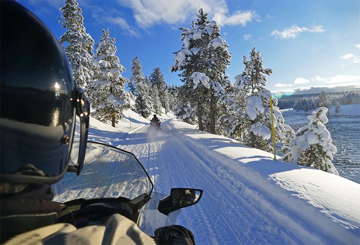 Snowmobiling in Yellowstone National Park