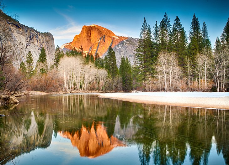 Half Dome reflected in the Merced River