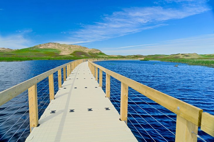 Floating boardwalk through Prince Edward Island National Park