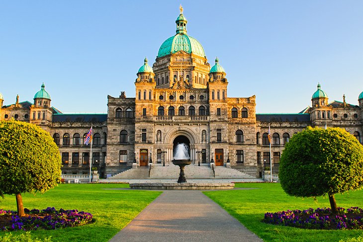 The British Columbia Parliament Buildings in Victoria, B.C.