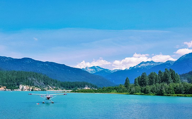 Seaplane on Green Lake in Whistler