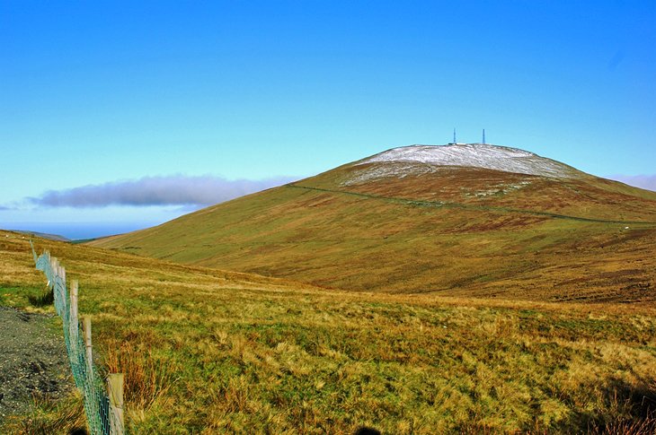 Snaefell mountain with a dusting of snow