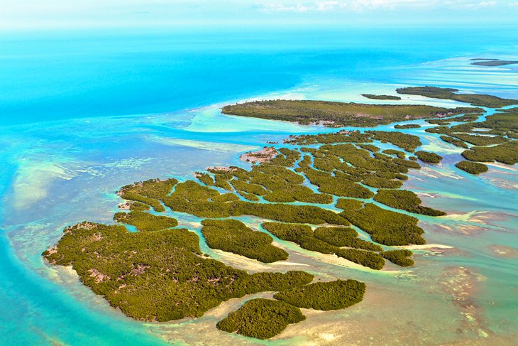 Aerial view of the Florida Keys