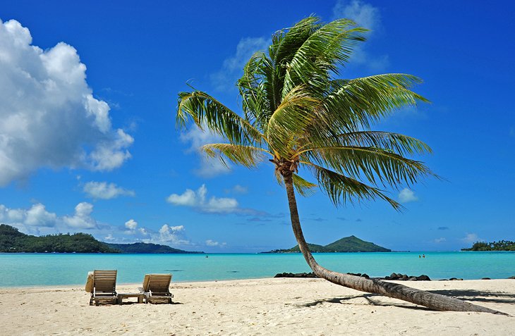 Idyllic Bora Bora beach