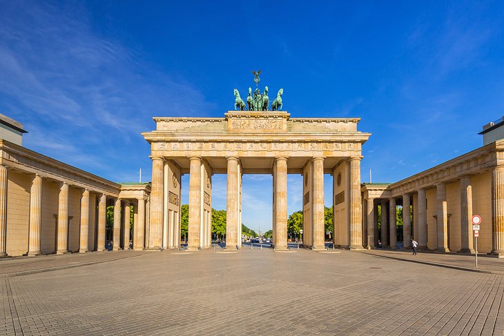 The Brandenburg Gate at sunrise