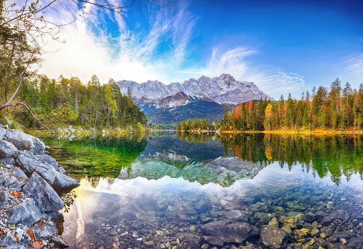 Eibsee Lake in the fall