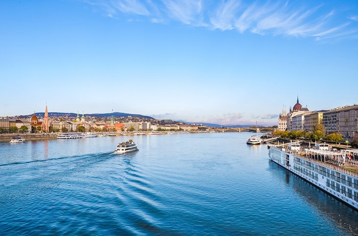 Danube River flowing through Budapest