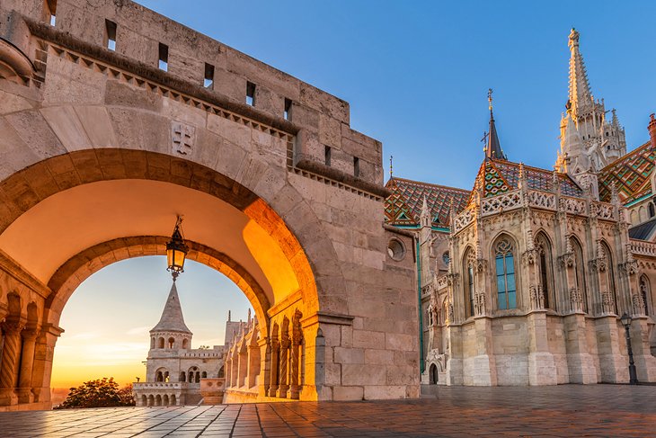 Sunrise at the Fisherman's Bastion in Budapest