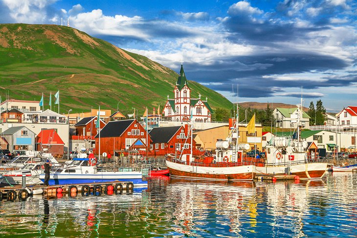 The fishing village of Husavik