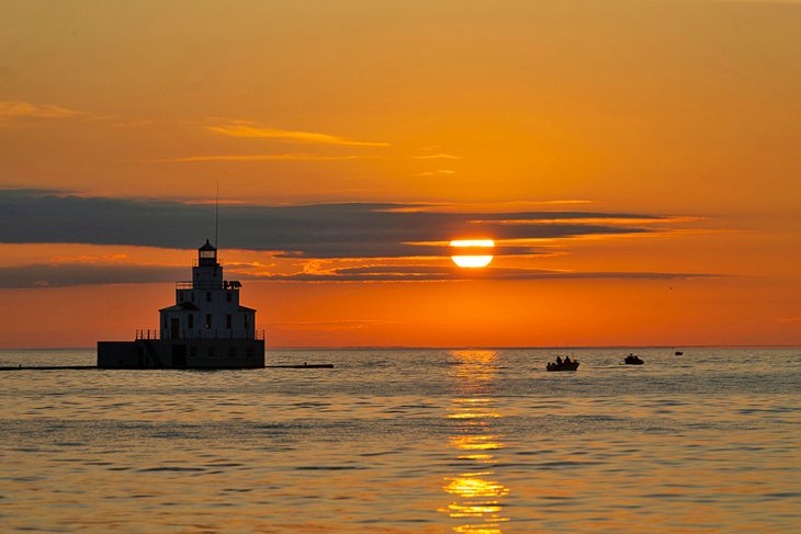 Sunset over Lake Michigan