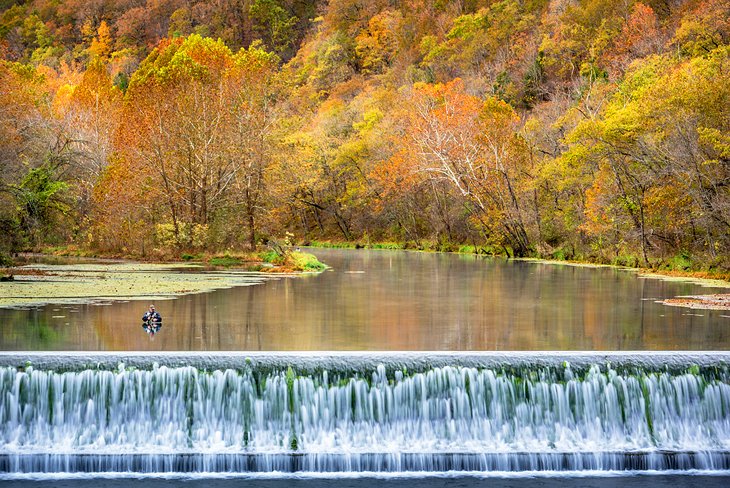 Fall fishing at Bennett Spring State Park