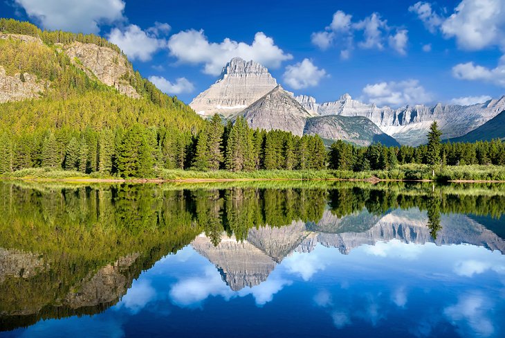 Lake Josephine, Glacier National Park in August