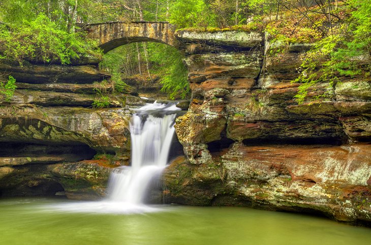 Upper Falls at Old Man's Cave in Hocking Hills