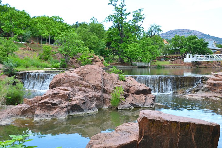 Waterfall in Medicine Park, Oklahoma