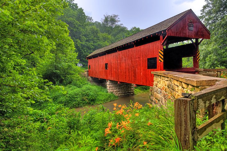 The Longdon covered bridge