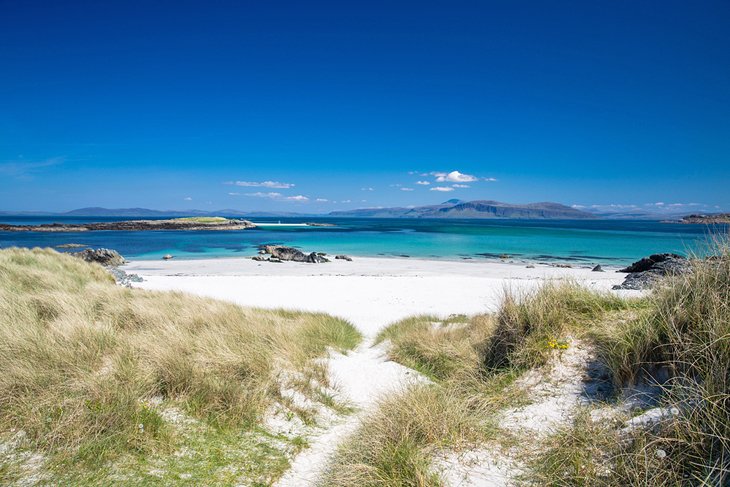 Sand dunes at North Beach on the island of Iona