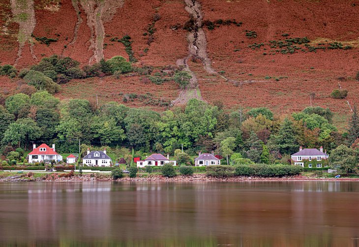 The village of Lochranza on the Isle of Arran
