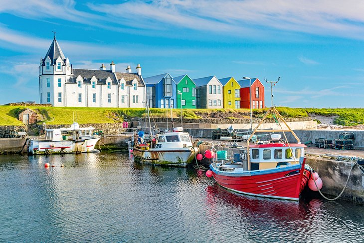 Colorful homes in John O'Groats