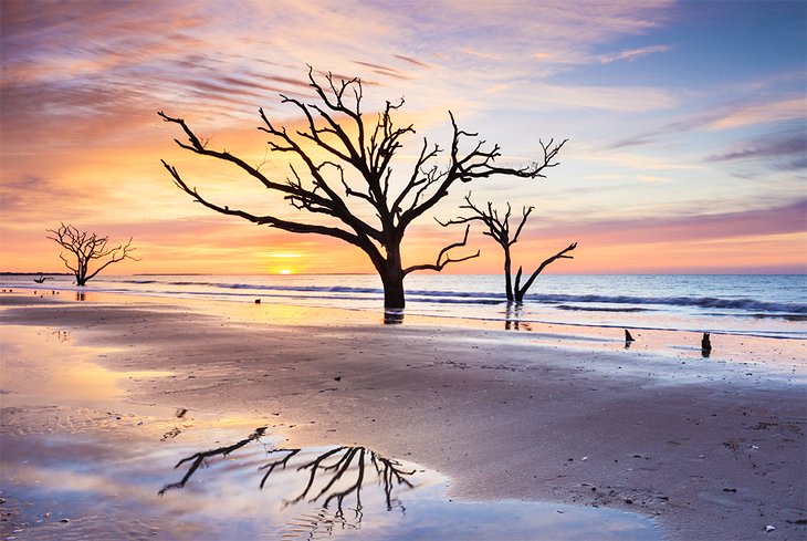 Sunset at Boneyard Beach