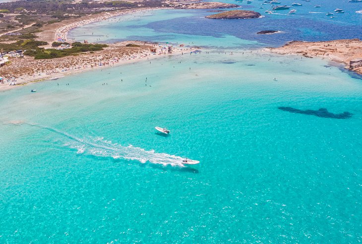 Crystal-clear waters in Formentera
