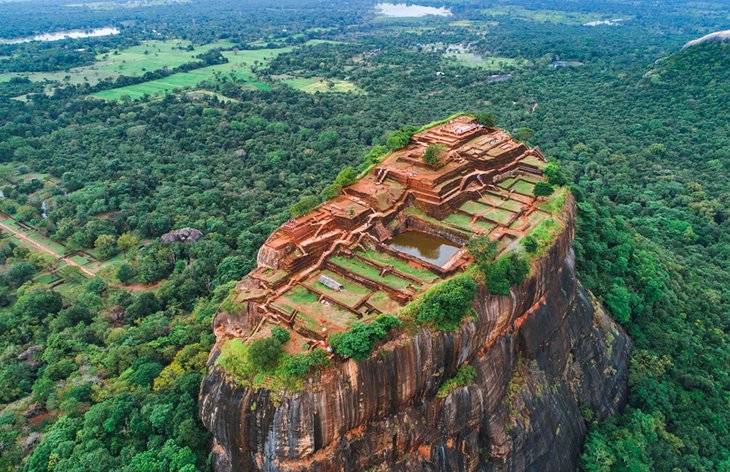 Aerial view of Sigiriya