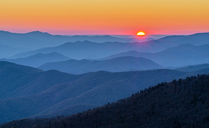 Sunrise in the Great Smoky Mountains