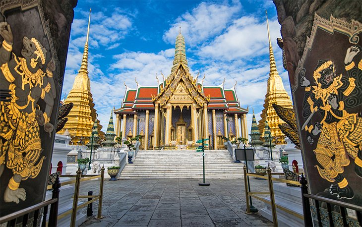 Entrée du temple d'émeraude à Bangkok