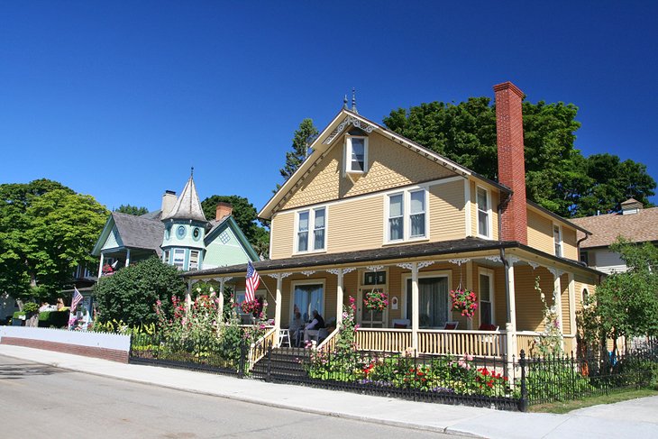 Beautiful homes on Mackinac Island