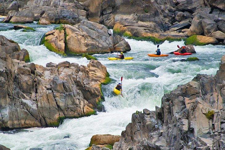 Kayakers in Great Falls Park