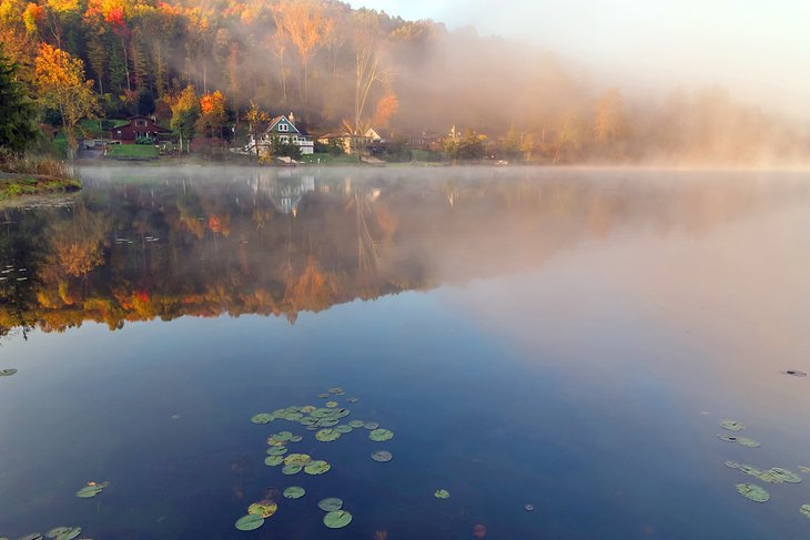 Rock Lake on a misty morning