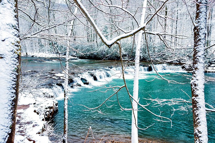 Whitaker Falls in the winter