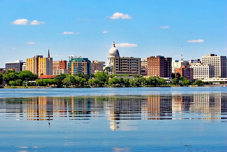 Lake Monona and the Madison skyline